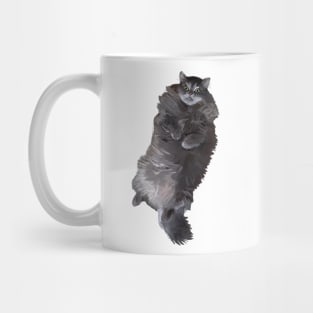 Gray Long Haired Cat Mug